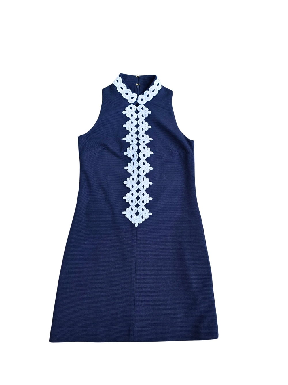 Lilly Pulitzer Callista Shift Dress Navy White Soutache Trim XS - Picture 7 of 14